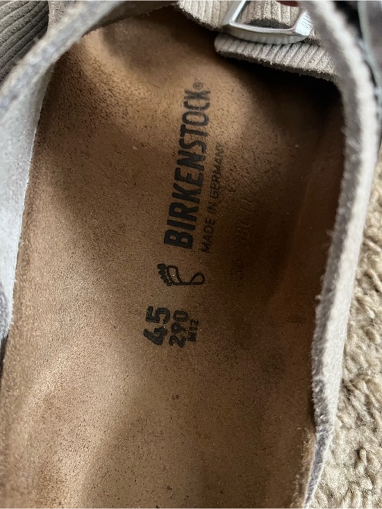 Birkenstock Two-Strap Slides in Taupe Suede main image 2
